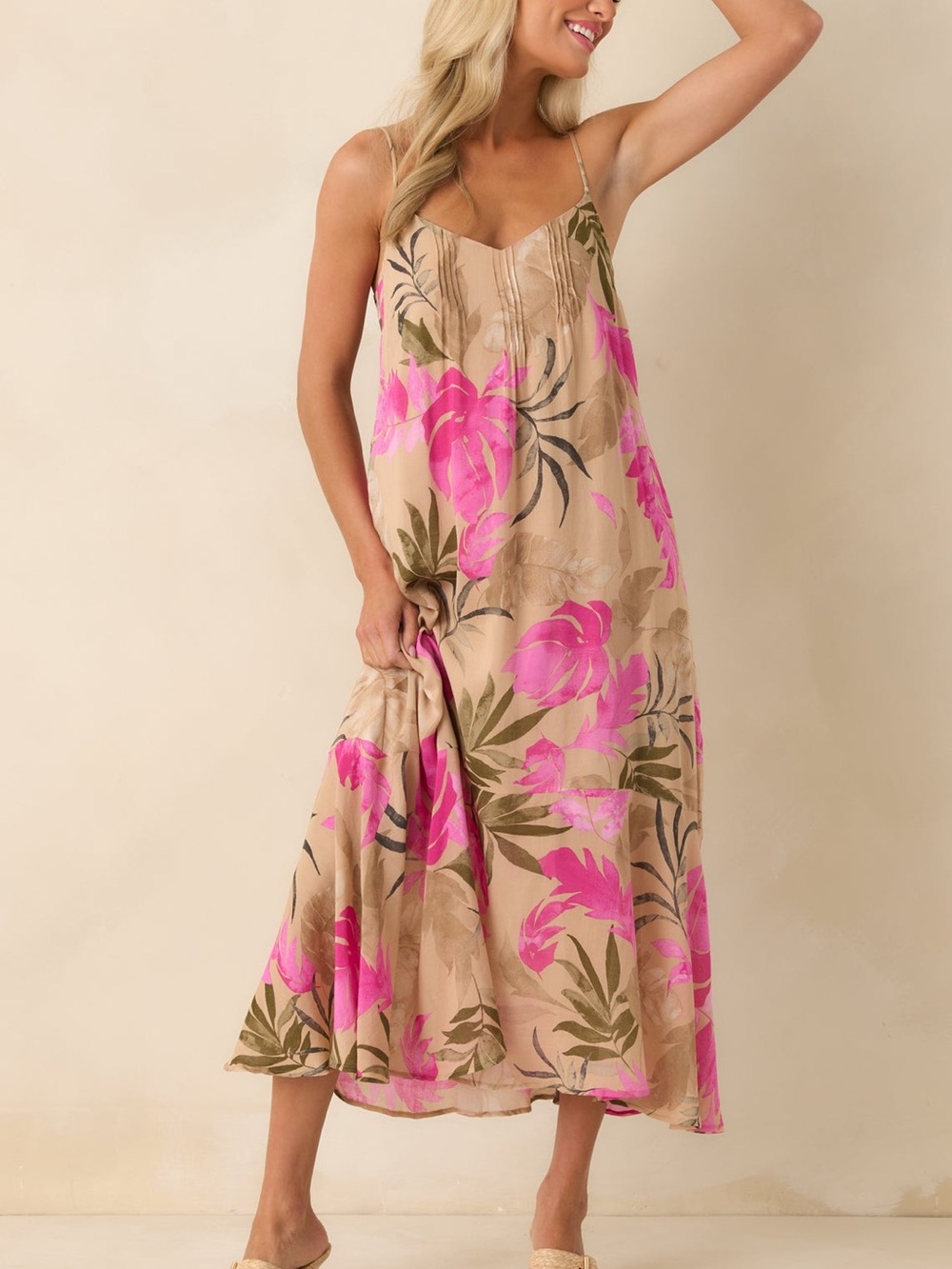 Z Supply Multi Print Benson Tropical Maxi Dress - Picture 2 of 6
